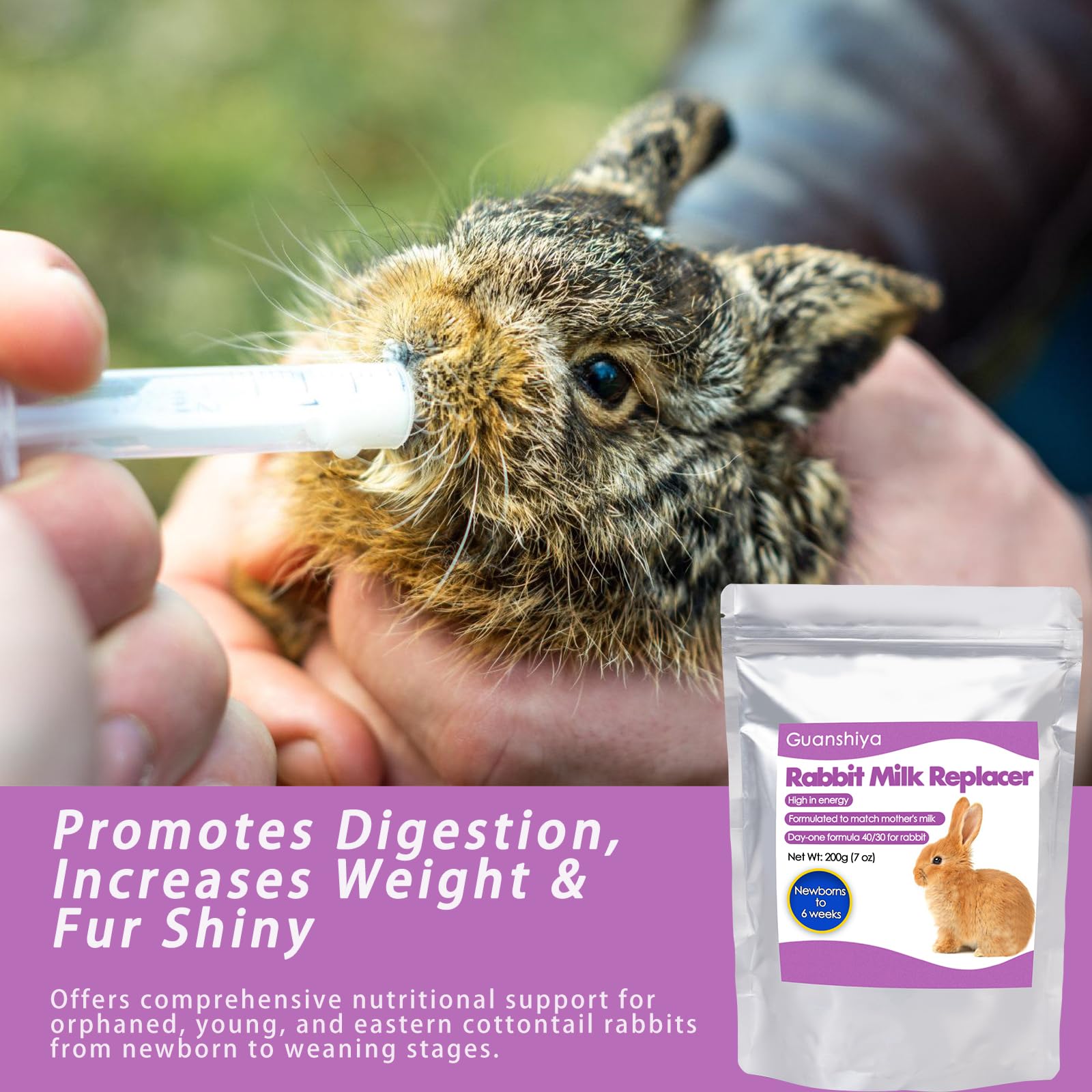 Guanshiya kit en situation d’alimentation avec seringues et tétines pratiques