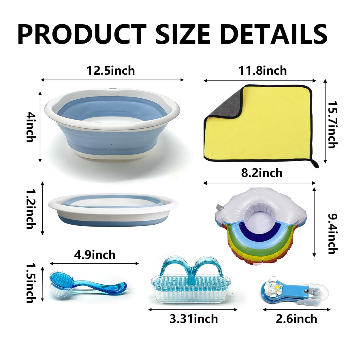 Gucvdnple kit complet présenté prêt pour le bain, pratique pour propriétaires