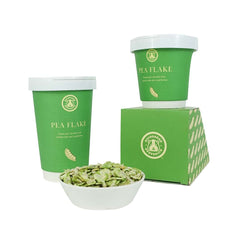 GuineaDad flocons de pois en sachet montrant l'emballage pratique et bénéfice conservation