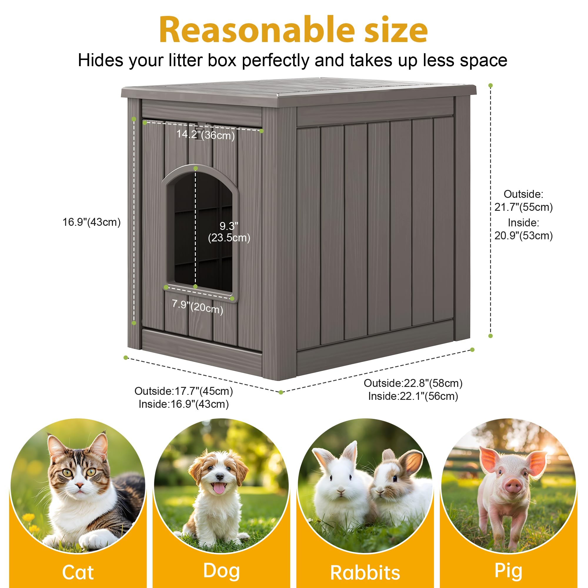 GULAIMOAO intérieur spacieux, espace confortable pour chats multiples