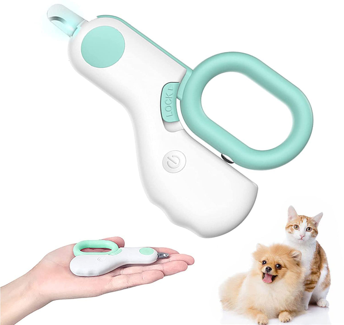 GuLuPets coupe-ongles face avant montrant design compact et utilité sécurisée