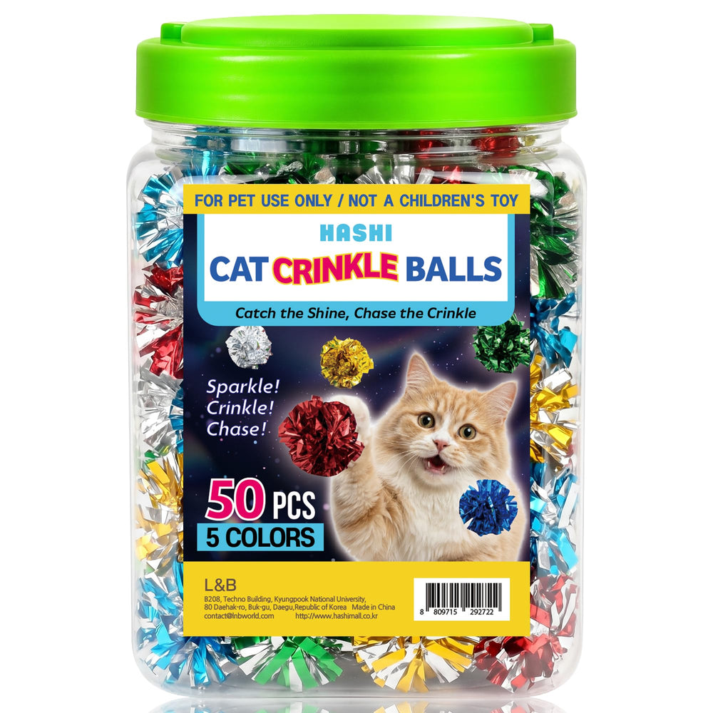 HA SHI bocal de 50 balles bruissantes pour rangement pratique