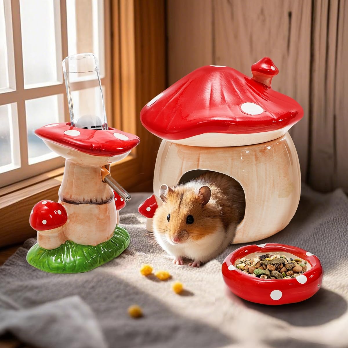 Hacaroa entrée de maisonnette comparaison taille adaptée aux hamsters