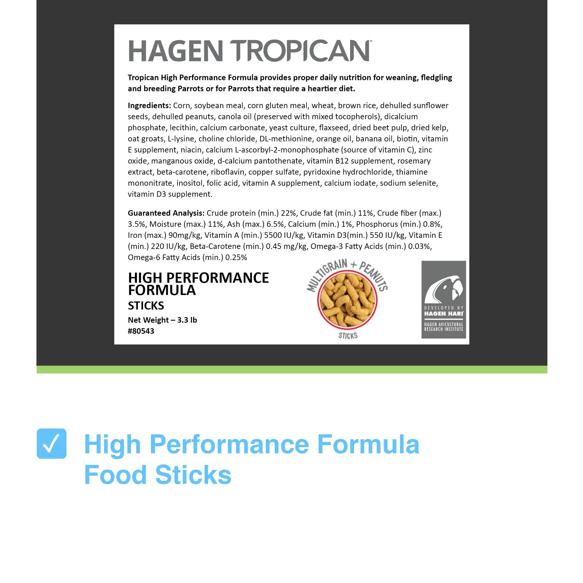 HAGEN HARI bâtonnet gros plan montrant texture solide pour mastication facile