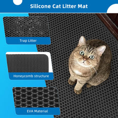 Hagzojler tapis utilisé par chat réduit suivi de litière