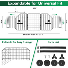 HAITRAL détail des panneaux latéraux et dimensions ajustables