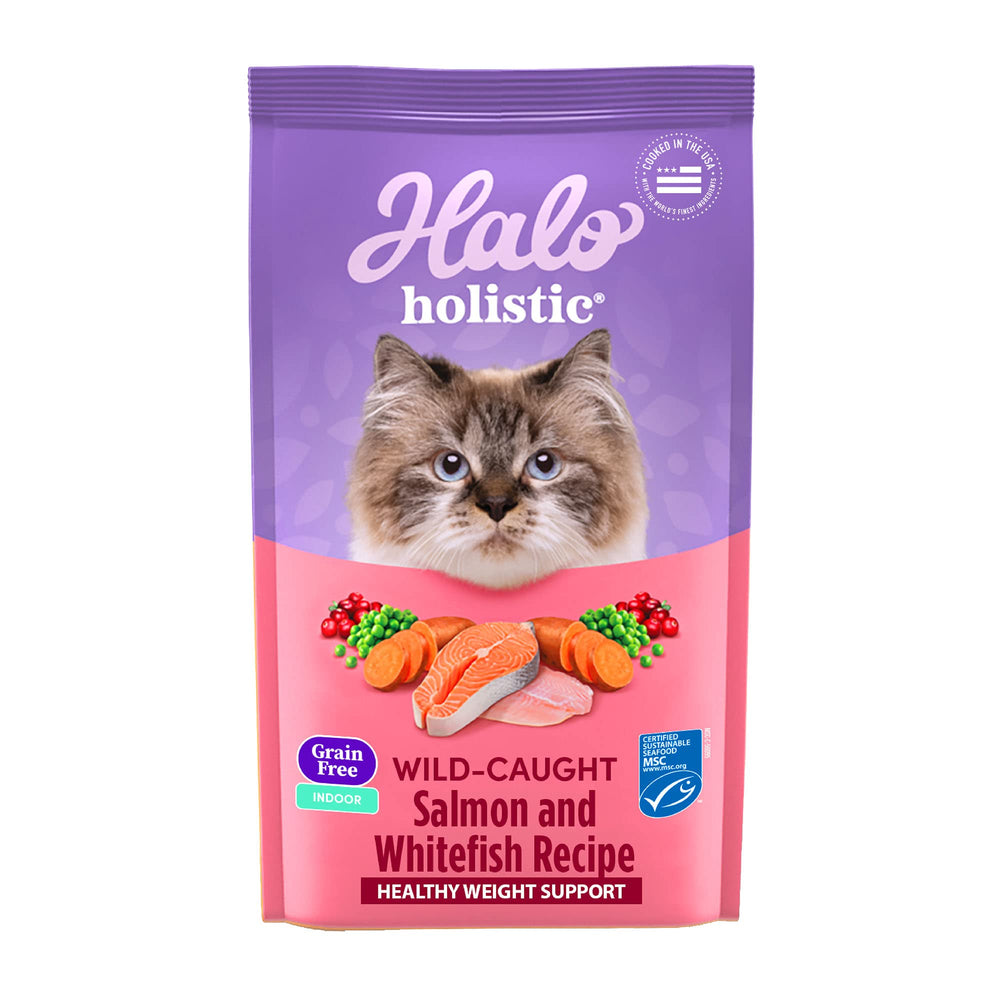 Halo emballage avant montrant saumon et colin, rassure sur la qualité