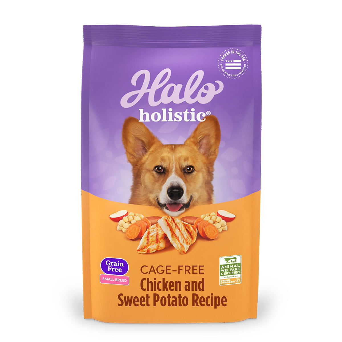 Halo emballage devant montrant la recette et avantage nutritionnel