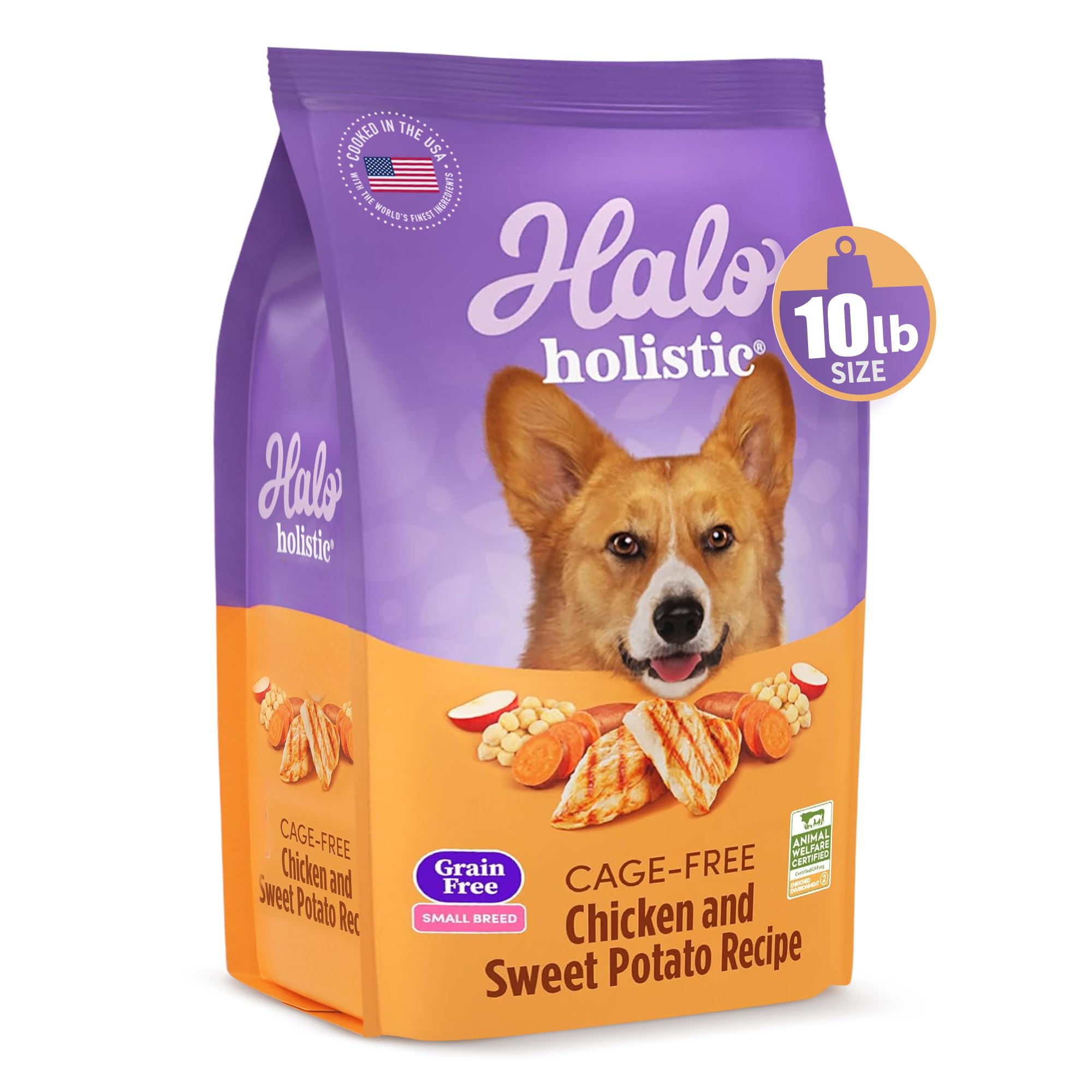 Halo gros plan des croquettes démontrant texture plus facile à mâcher
