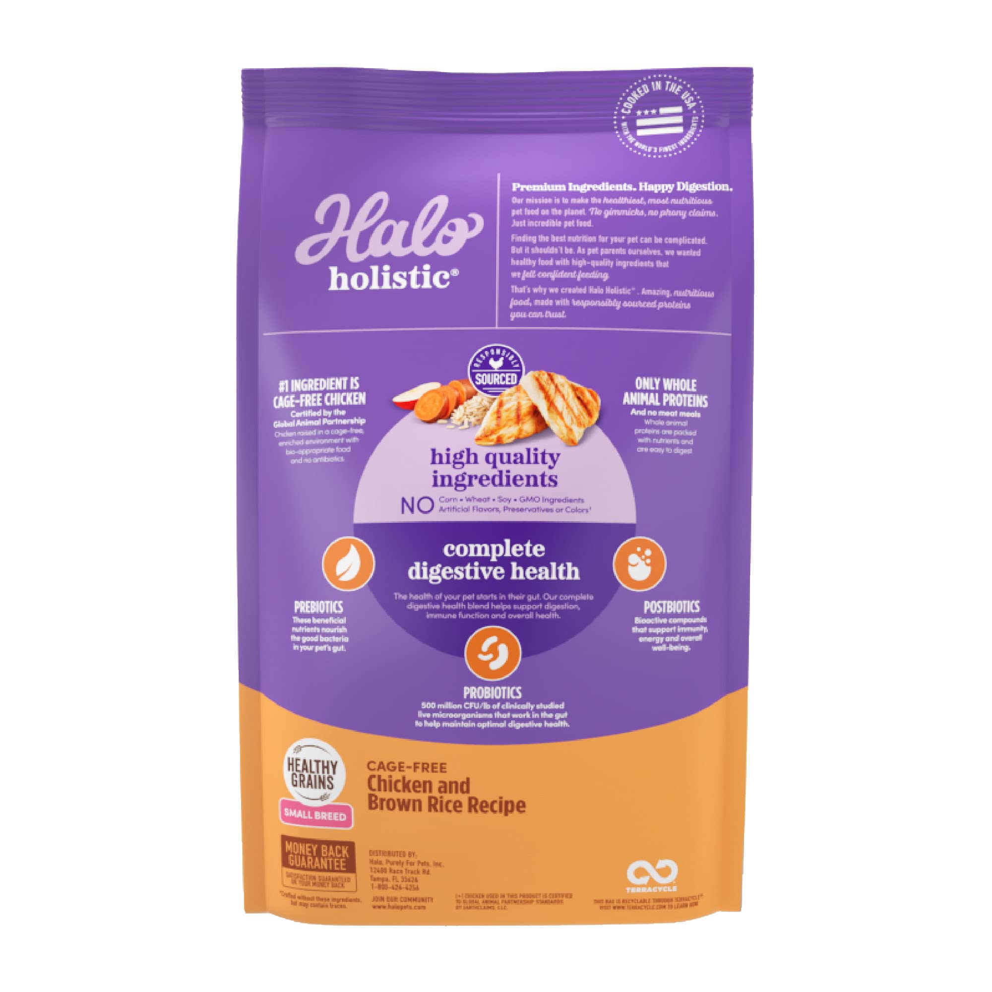Halo poulet entier cage-free utilisé pour protéines digestibles