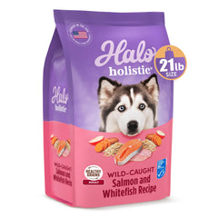 Halo gros plan des croquettes montrant texture croquante et digestibilité améliorée