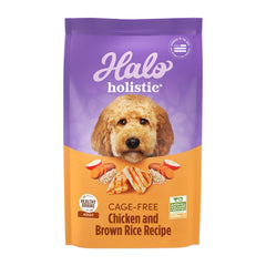 Halo emballage face 3,5 lb montrant la recette et bénéfice nutritionnel