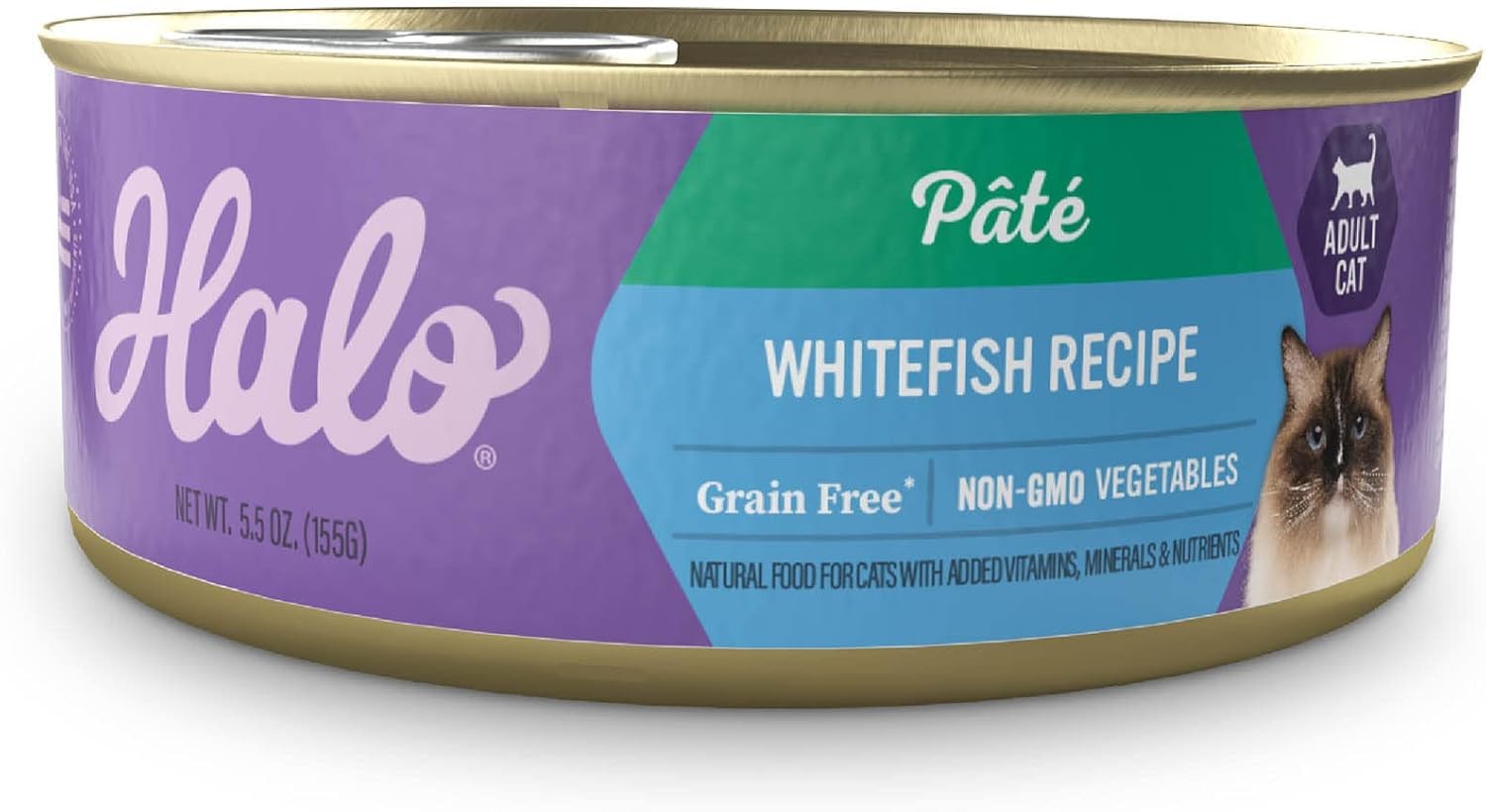 Halo pâté contenu ouvert illustrant la texture appétente et hydratation