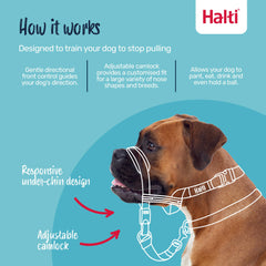 Halti Optifit bande nasale rembourrée montrant confort doux
