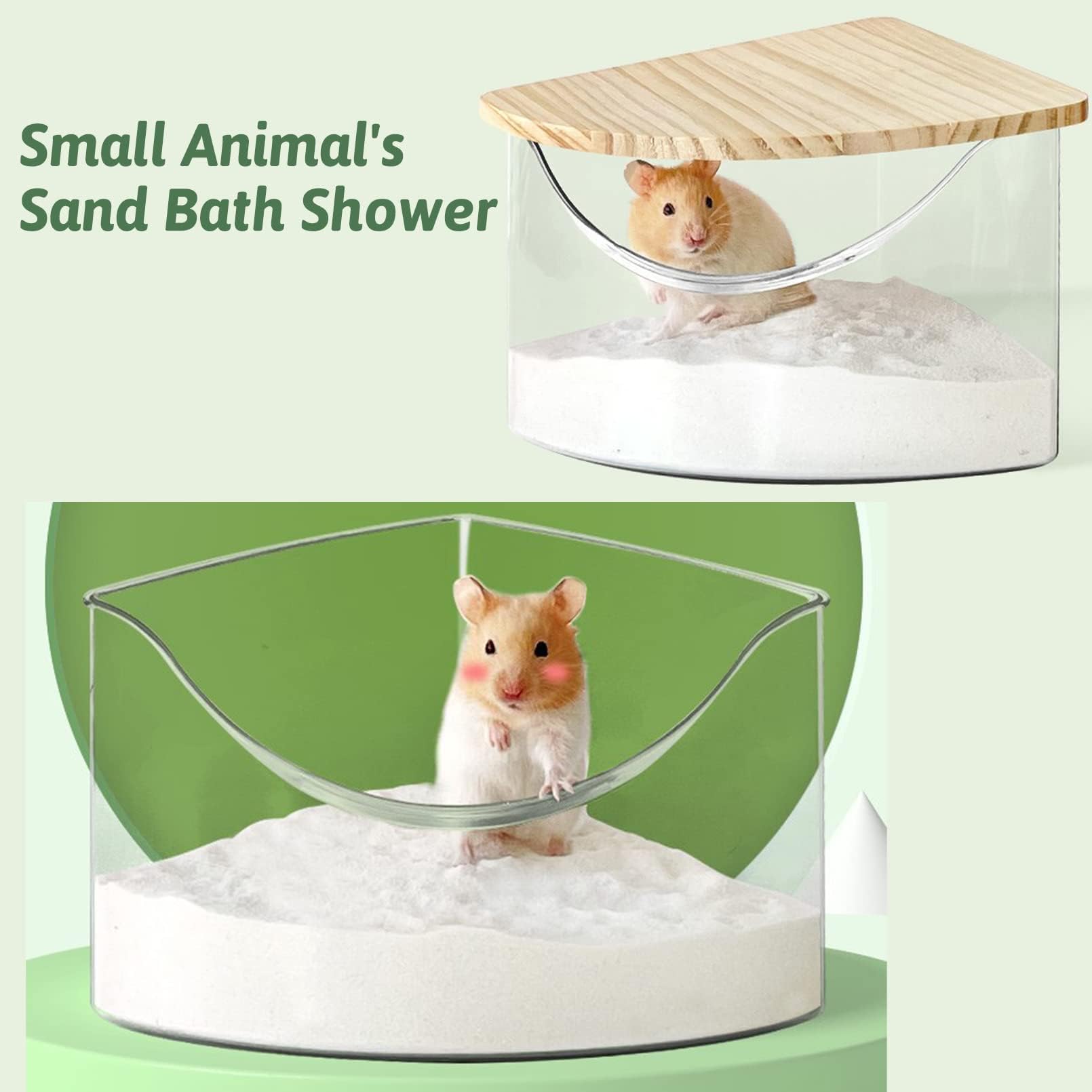 Hamiledyi bac peu profond rempli de sable pour un bain sûr de hamster