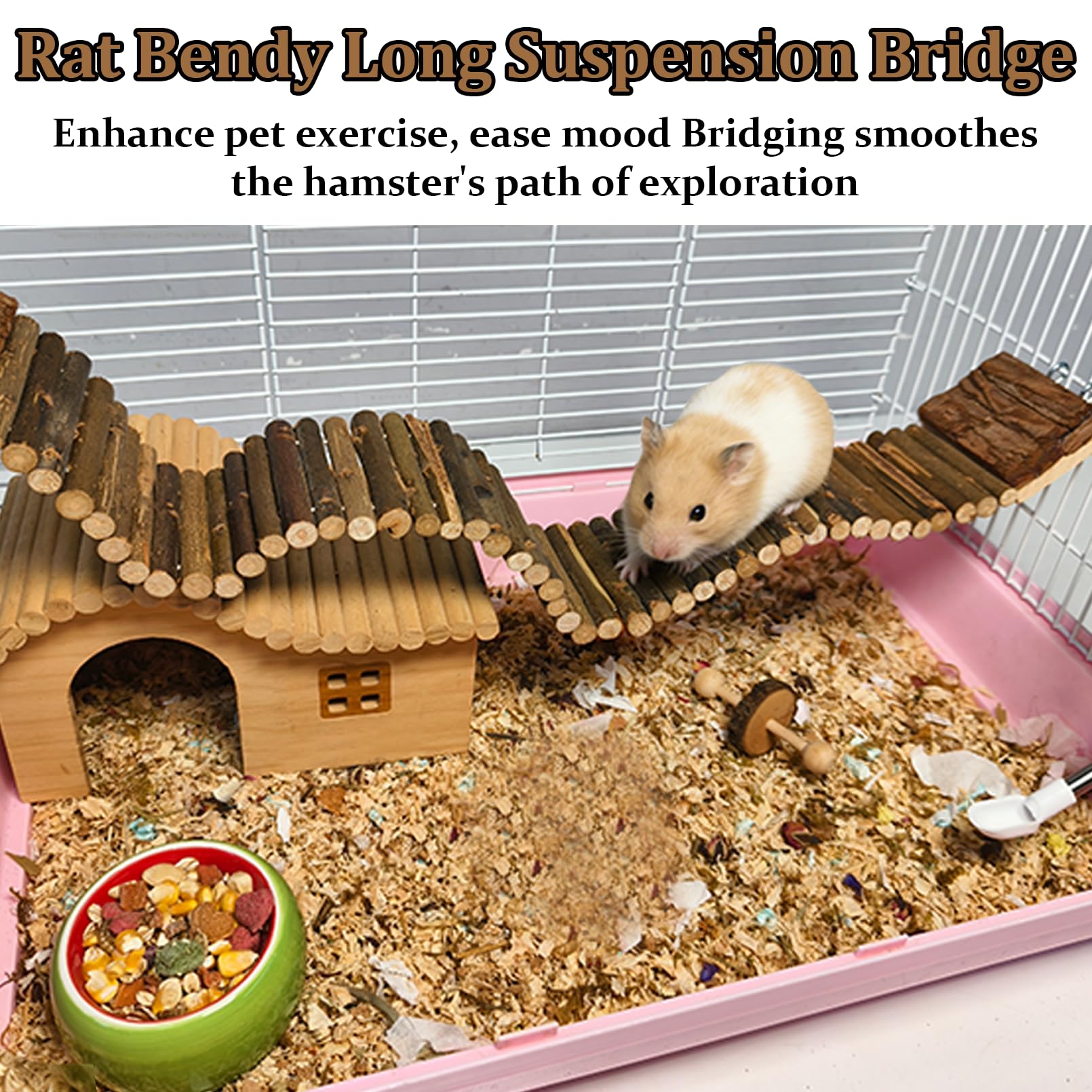 Hamiledyi pont à l’échelle avec hamster montrant proportions pratiques