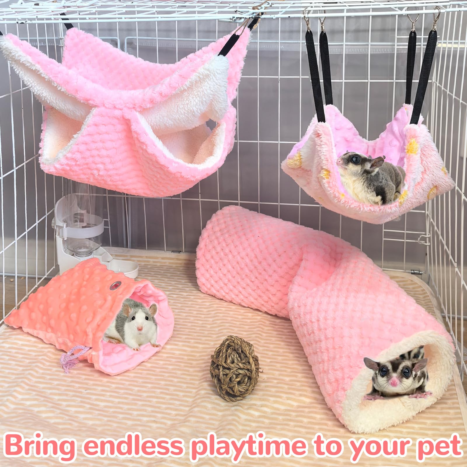 Hamiledyi hamac simple pour sugar glider favorisant repos suspendu