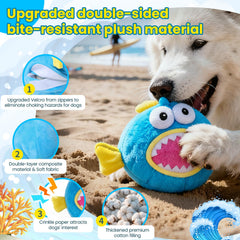 Chiot poursuit Hanarook Lanternfish en action pour stimuler activité et jeu