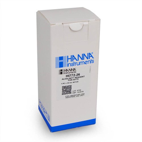 Hanna Instruments gros plan ampoule avec numéro de lot et date d'expiration pour sécurité