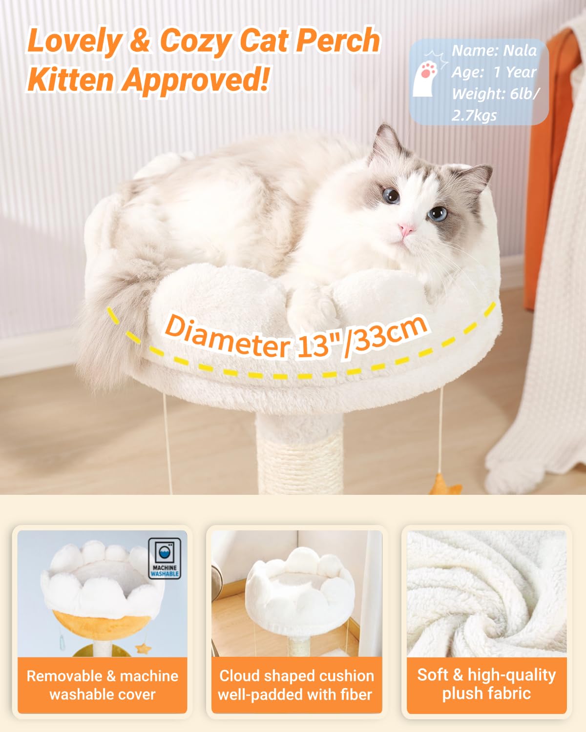 Happi N Pets base lestée et recouverte de peluche assurant stabilité pendant jeux