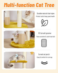 Happi N Pets perchoir courbé accueillant un chat endormi, épouse la morphologie