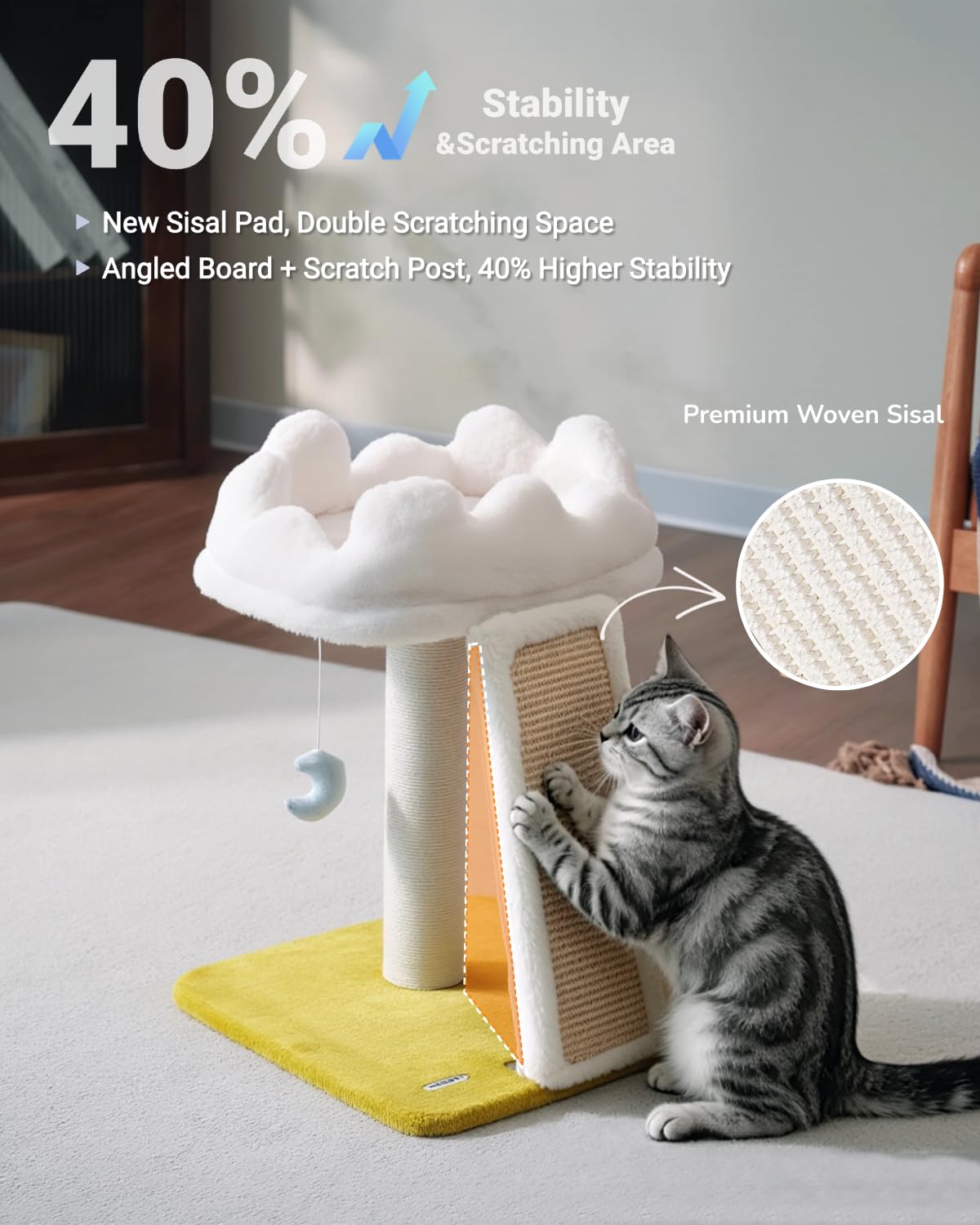 Happi N Pets jouets étoile lune suspendus, stimulation ludique sécurisée
