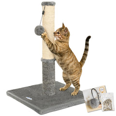 Happi N Pets poteau face avant montrant les deux textures et allure compacte