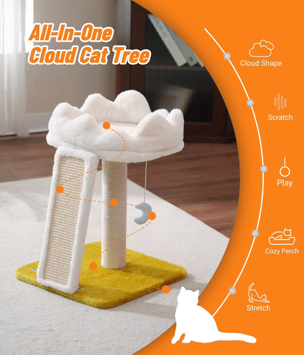 Happi N Pets poteau recouvert sisal, surface résistante pour griffades