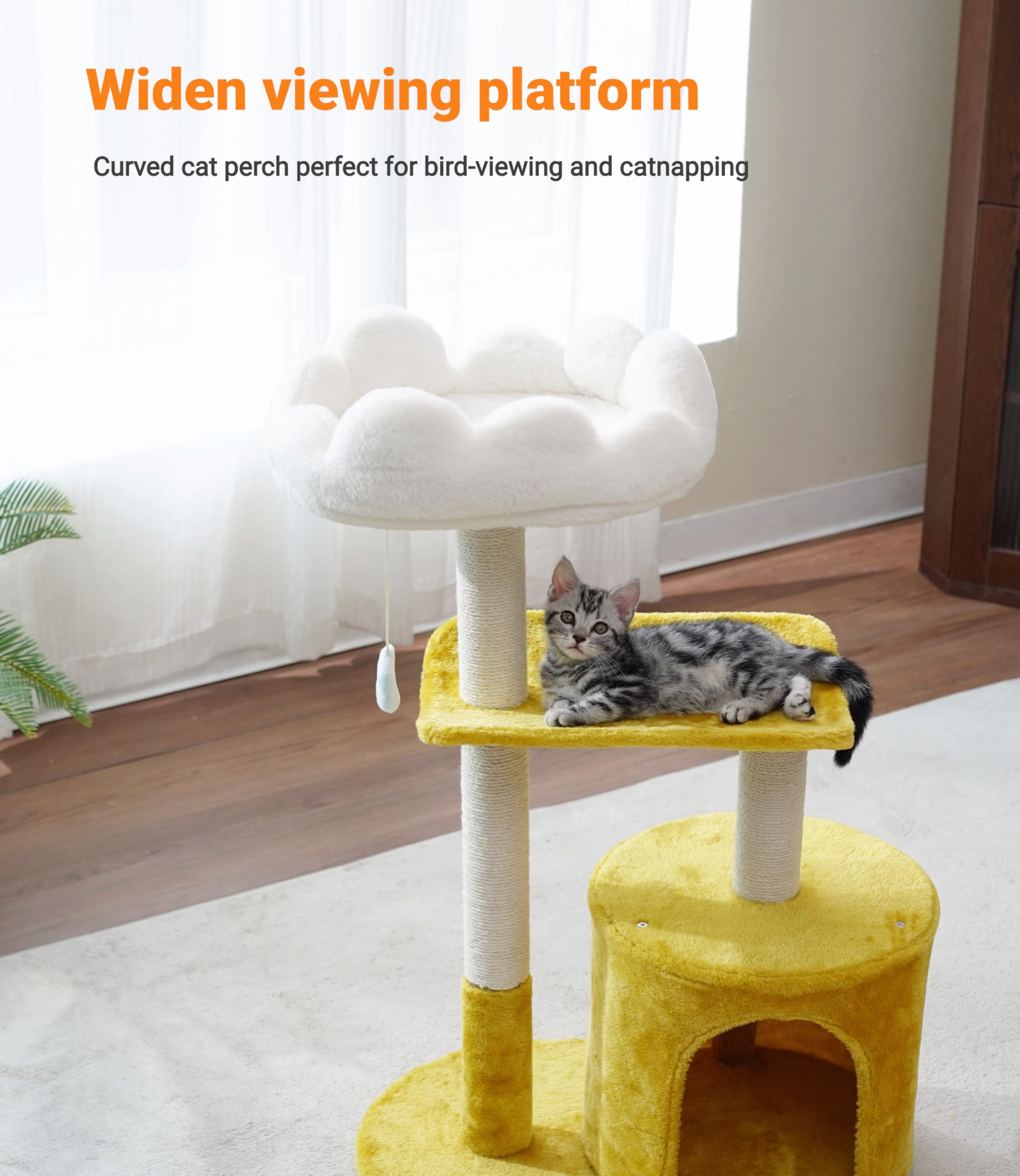Happi N Pets arbre à chat installé en appartement montrant gain de place et utilité