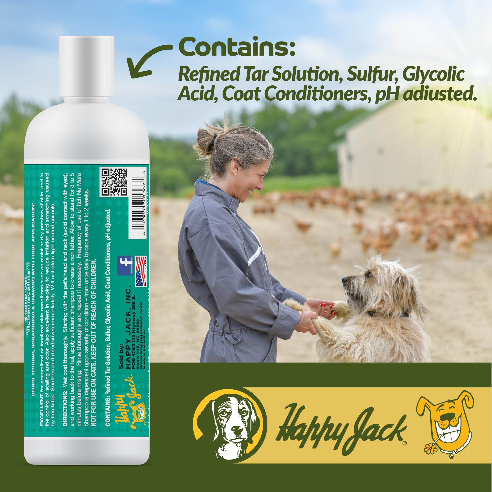HAPPY JACK chien après bain pelage propre et pelage plus doux