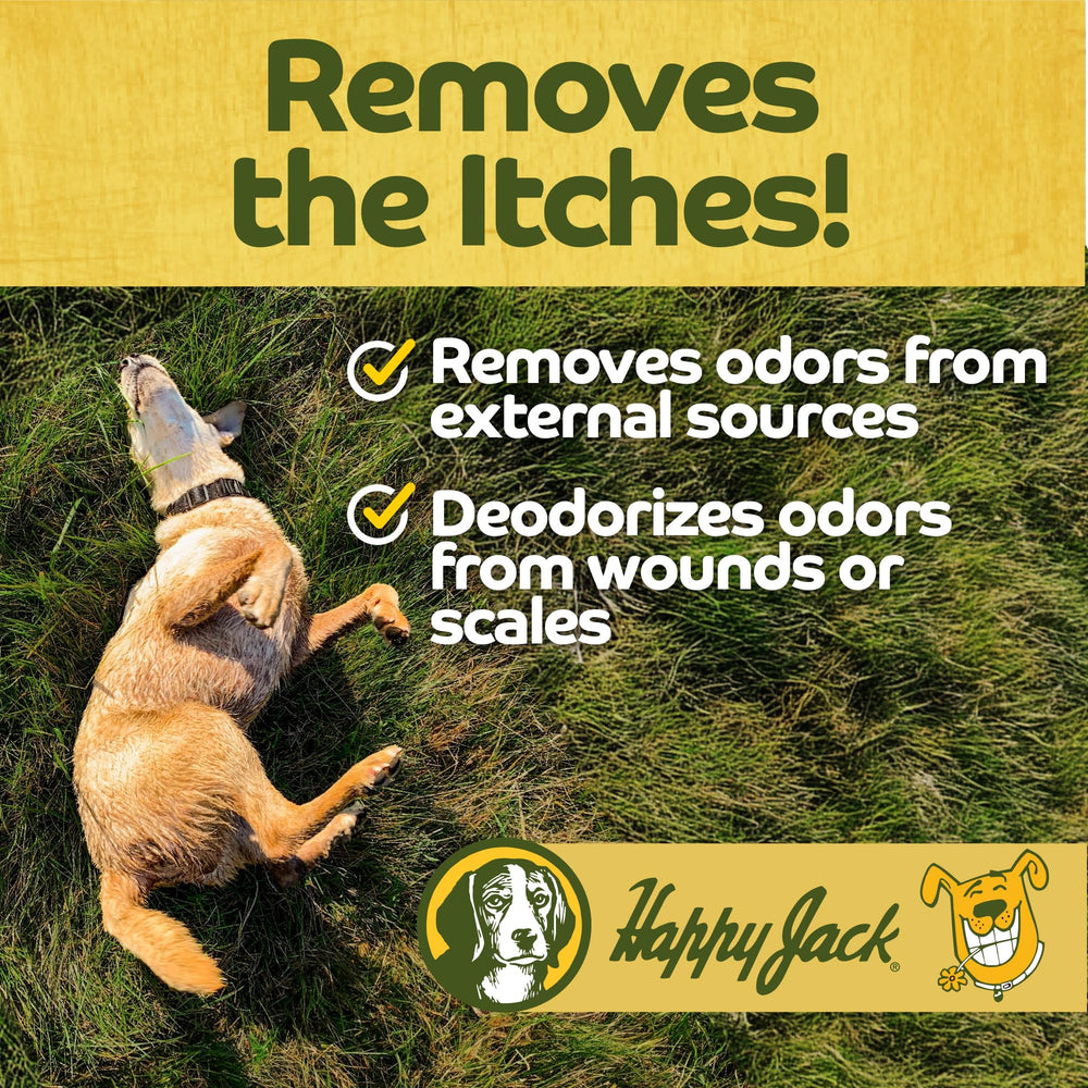 HAPPY JACK flacon à côté d’une règle pour visualiser taille pratique