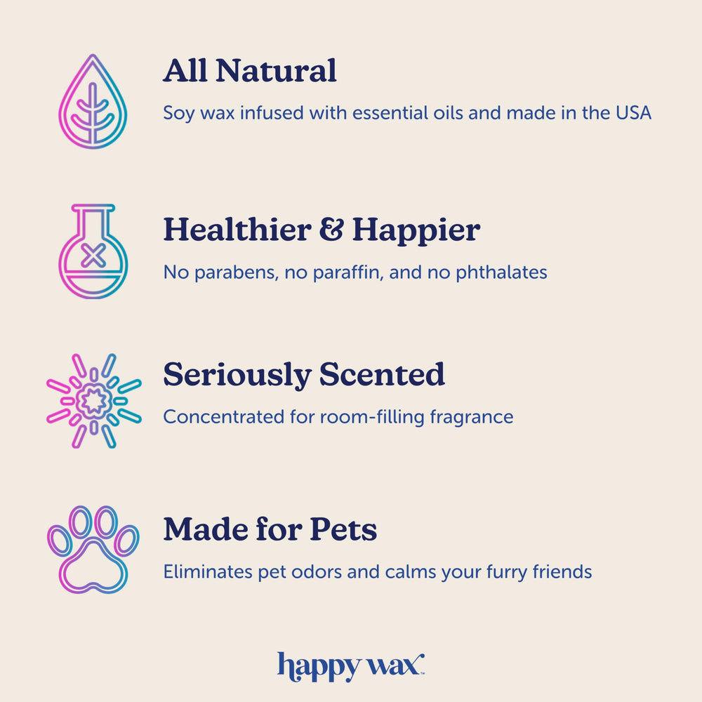 Happy Wax: comparaison taille avec main montrant portion et durée d'usage