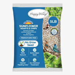 Happy Wings gros plan cœurs de tournesol montrant qualité nutritive