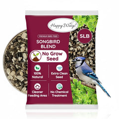 Happy Wings emballage avant montrant le format 5 lb et bénéfice conservation