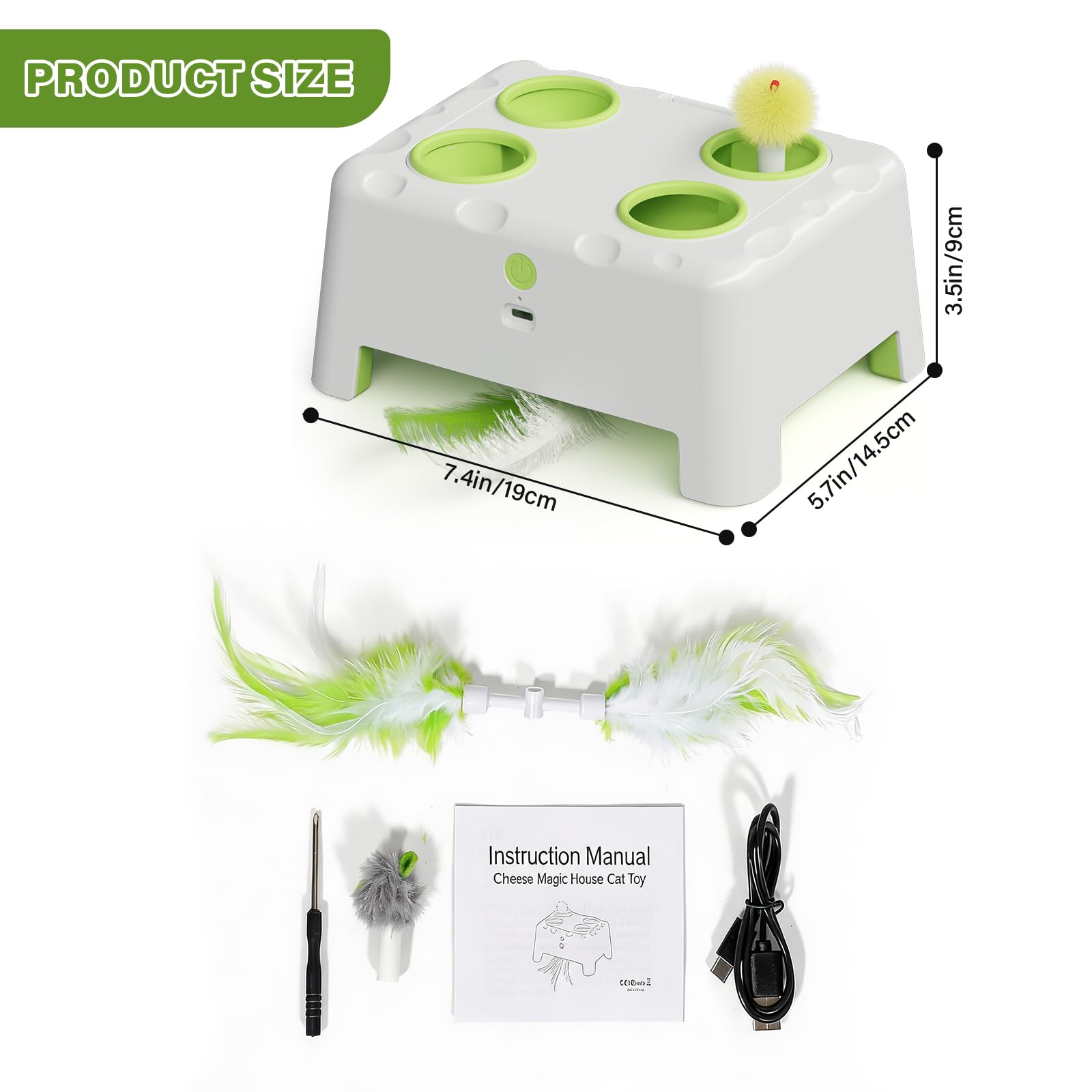 HAPPYCODE intérieur du jouet avec mécanisme whack-a-mole visible pour stimuler la chasse