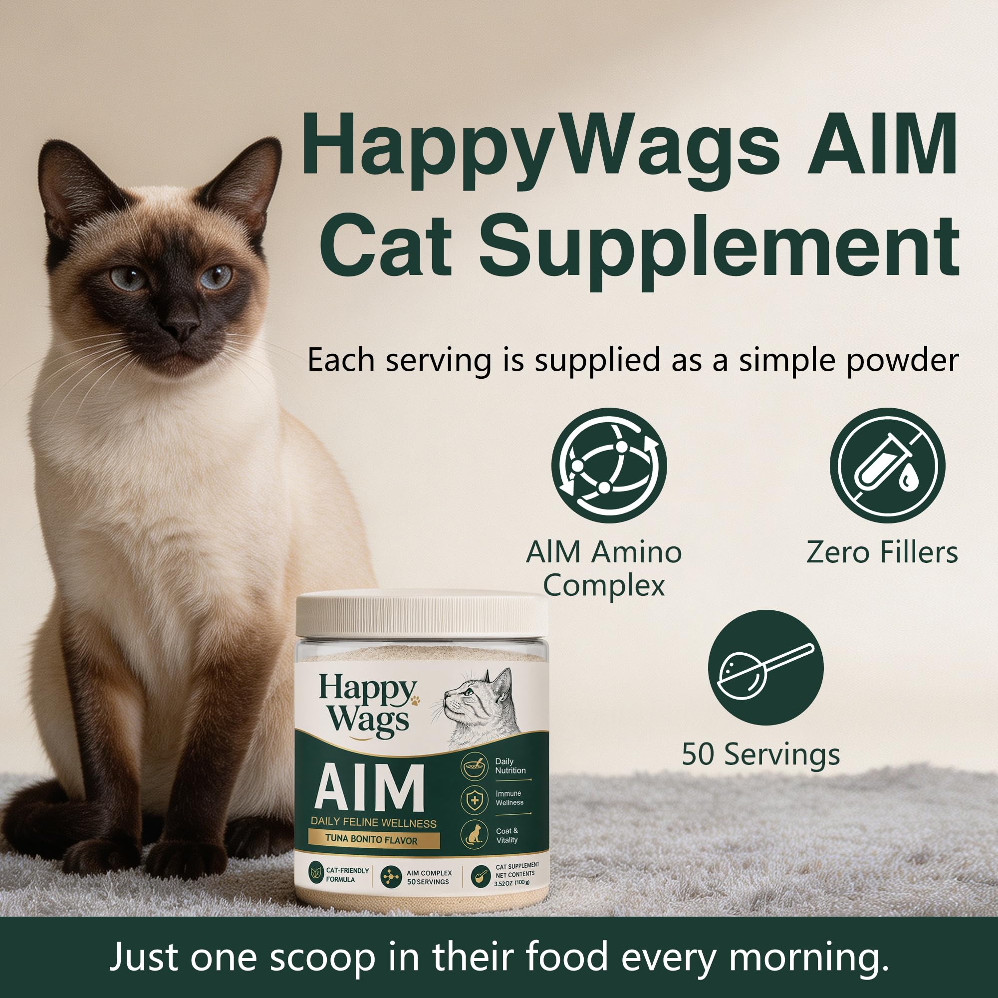 HappyWags texture de la poudre en gros plan pour une meilleure dispersion