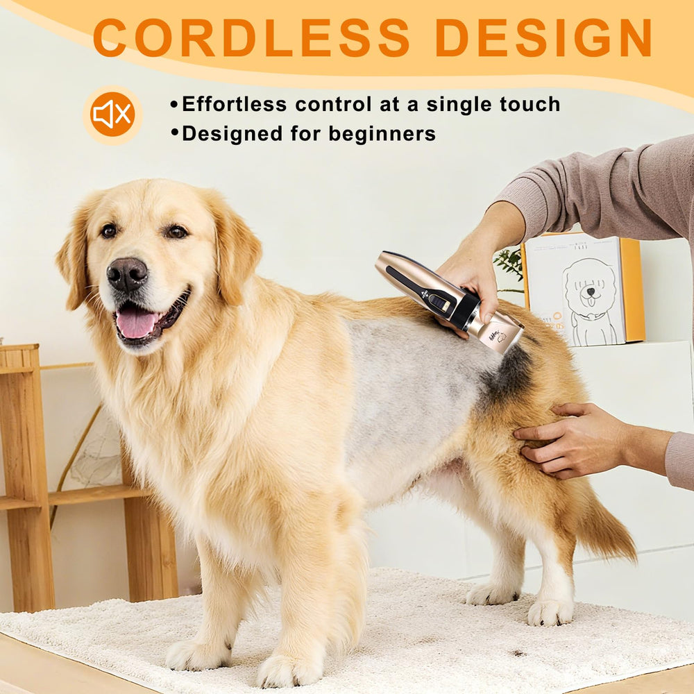 HappyYILIDA tondeuse en usage sur un chien pour toilettage calme