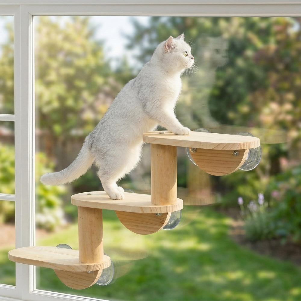 HAPYKITYS échelle fenêtre vue frontale montrant stabilité et design
