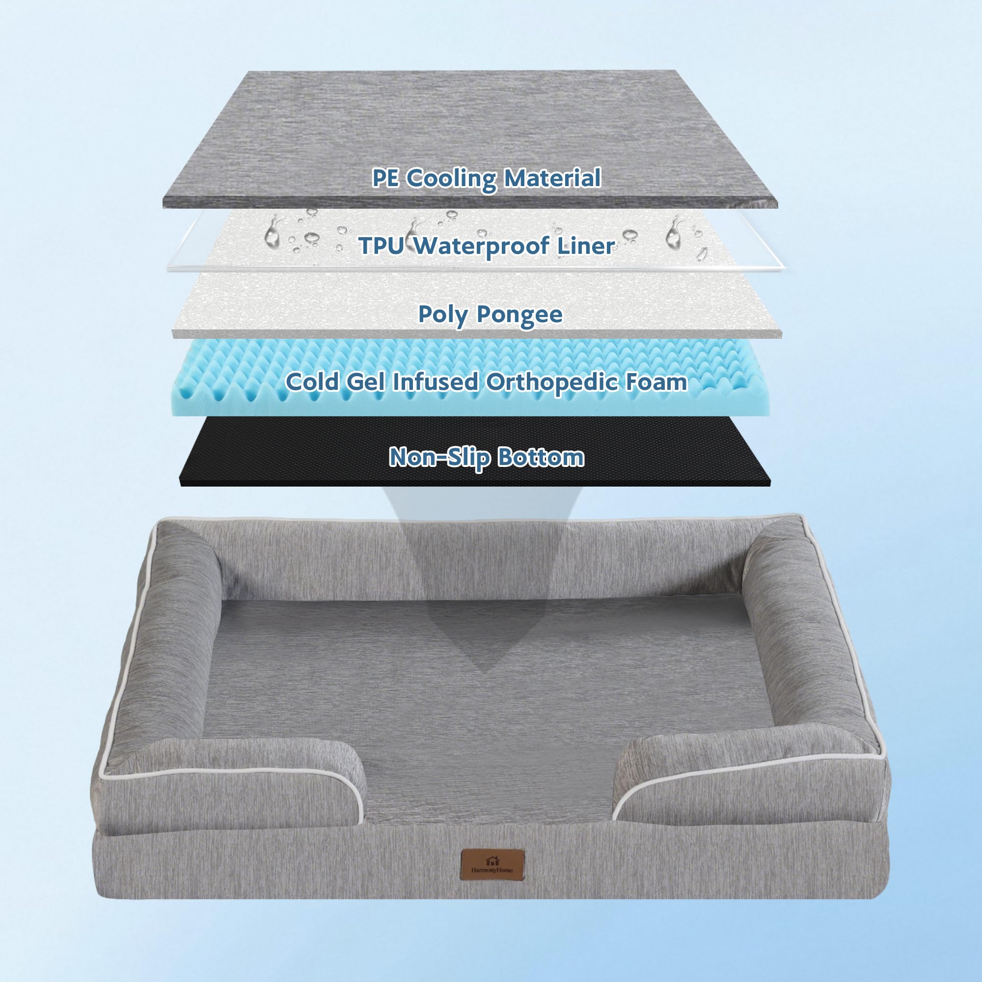 HarmonyHome dessous antidérapant gardant le lit stable sur sols lisses