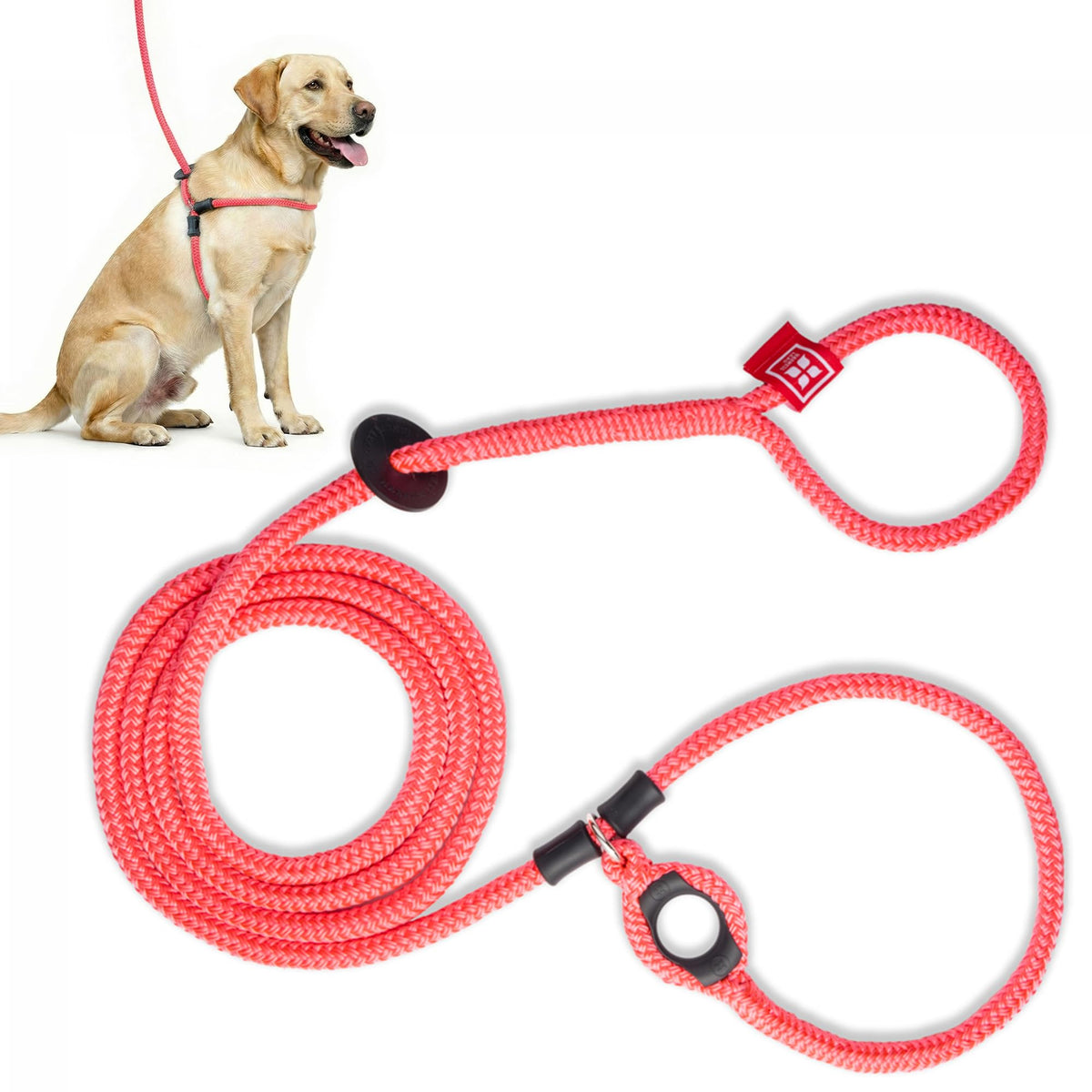 Harness Lead vue avant du harnais rose présentant la construction une pièce et confort
