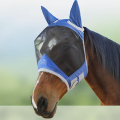Harrison Howard vue avant du masque royal blue protégeant le visage du cheval