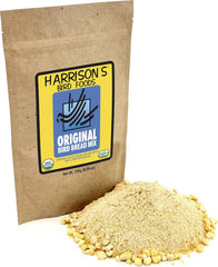 Harrison's Bird Foods emballage face montrant label bio et poids 255 g, garantie qualité