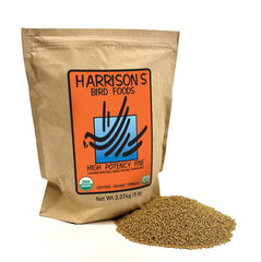 Harrison's emballage avant montrant la certification biologique et bénéfice qualité