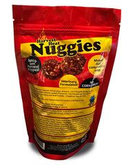 Gros plan texture des nuggies Harrison's montrant croquant naturel et attrait pour picorage