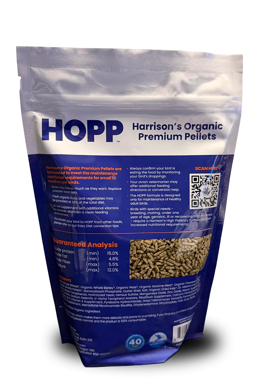 gros plan sur granulés HOPP Harrison's montrant texture et qualité organique