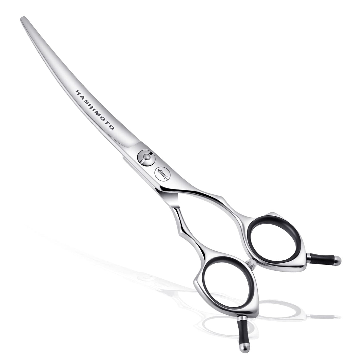 HASHIMOTO ciseaux courbés vue avant montrant coupe précise