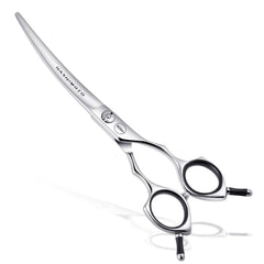 HASHIMOTO ciseaux courbés vue avant montrant coupe précise