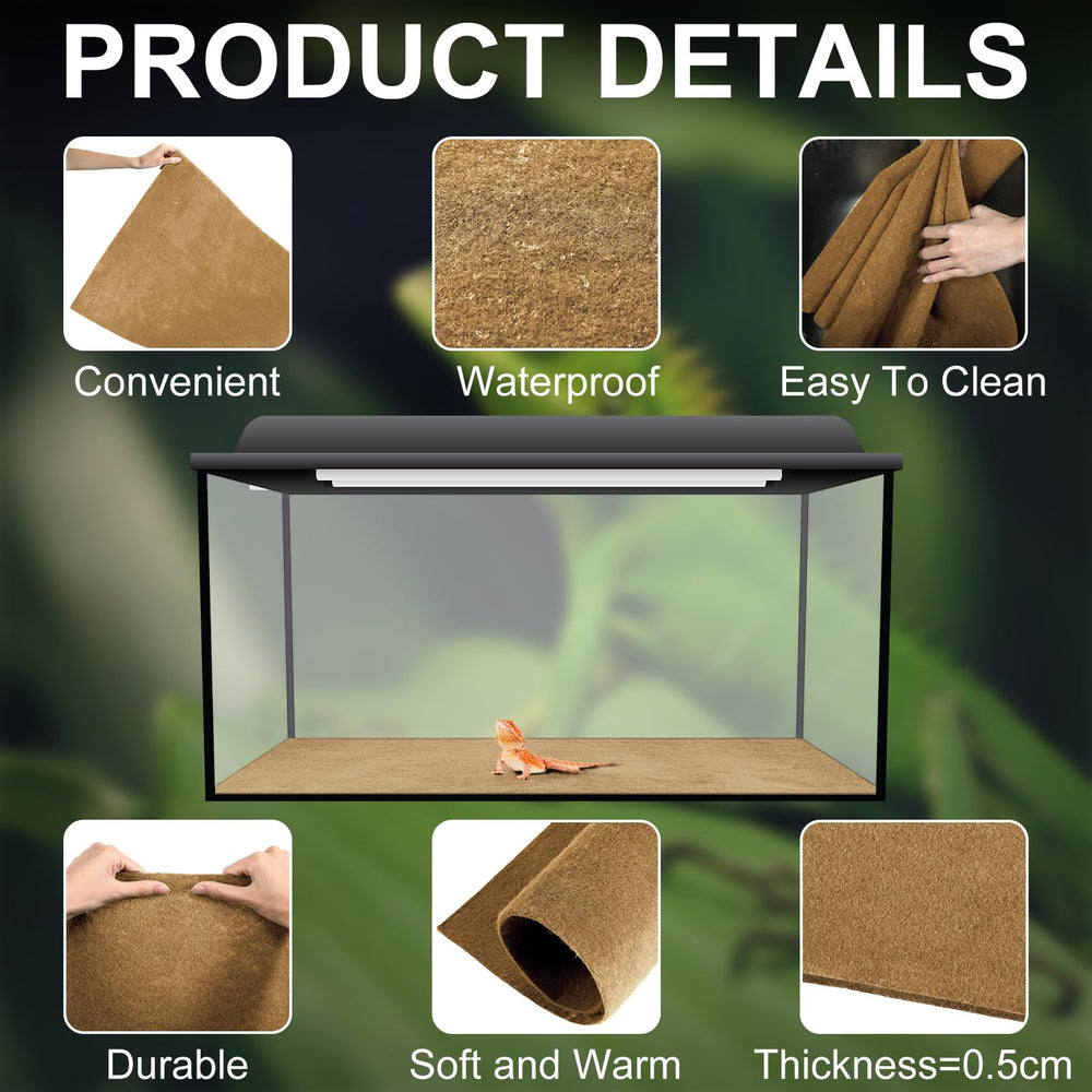 Haull tapis découpé aux ciseaux pour ajuster au terrarium, personnalisation