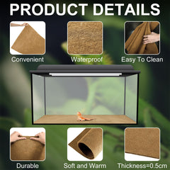 Haull tapis découpé aux ciseaux pour ajuster au terrarium, personnalisation