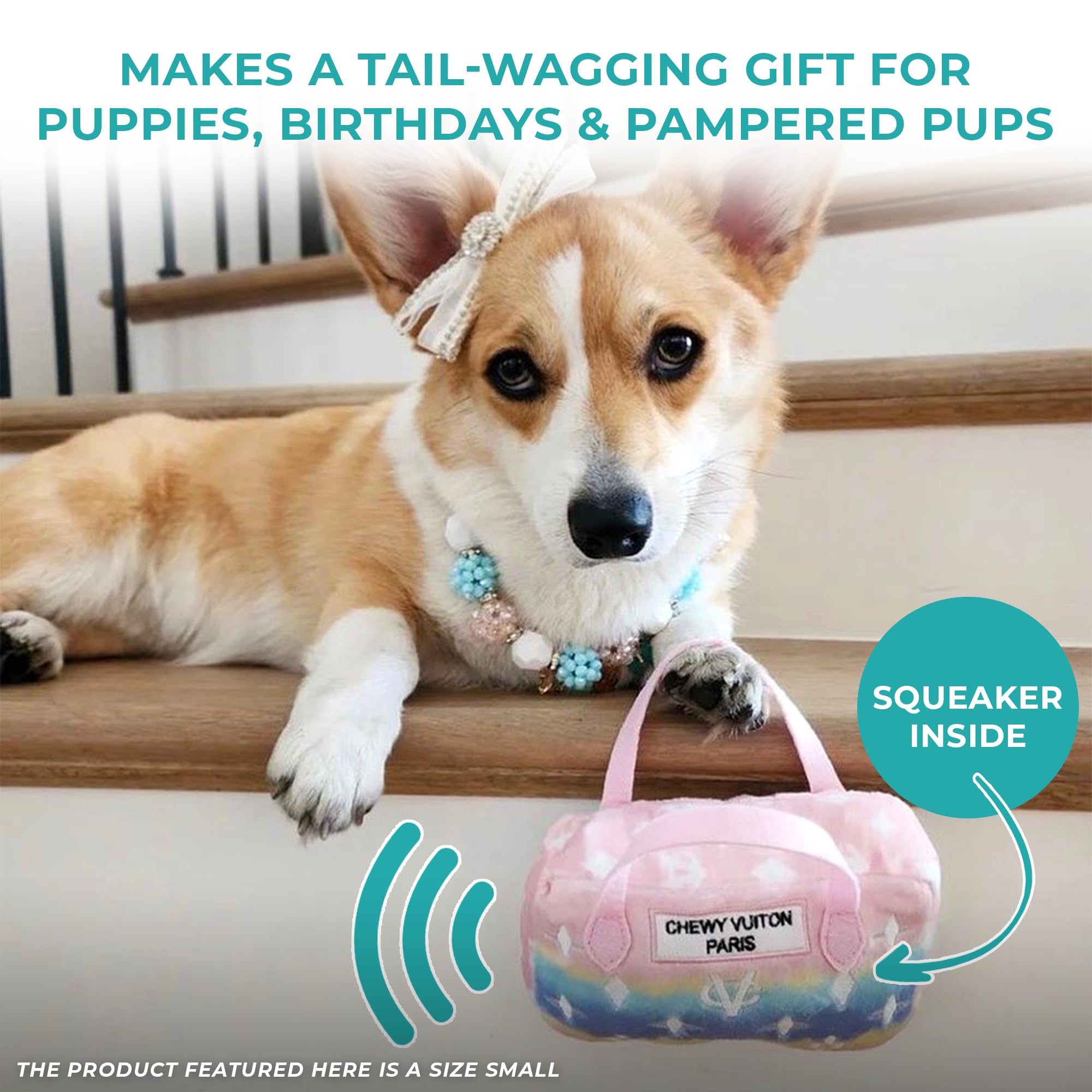 Haute Diggity Dog jouet présenté comme cadeau, idéal pour fêtes